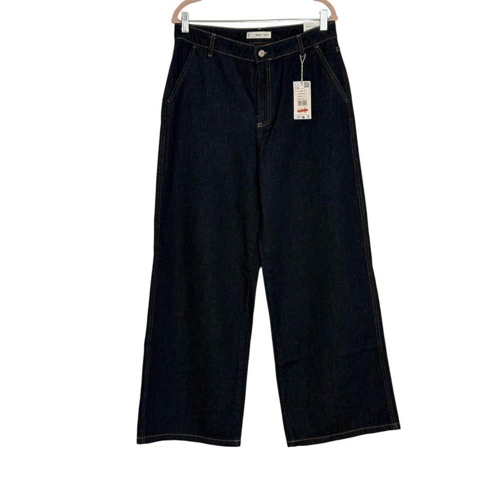 Mango  Louise Wide Leg Mid Waist Regular Fit Sz 10 NWT